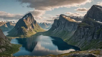 Glittertinds-fjellet i Norge, kjent for sin majestetiske utsikt og unike natur