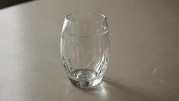 En skjør glassvase med sprekk og en liten flis.