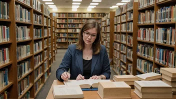 En bibliotekar som arbeider i en bestemt avdeling av et bibliotek.