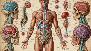 En illustrasjon av menneskekroppen, som viser dens komplekse struktur og ulike organer.