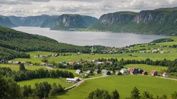 Et pittoreskt bilde av Hedmarken, som viser dens naturskjønnhet og rike kulturhistorie.