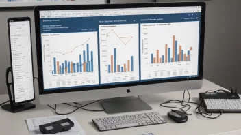 En sensorrapport på en dataskjerm, med grafer og diagrammer som viser data og målinger fra sensorer.