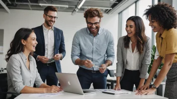 Et positivt og inkluderende arbeidsmiljø med glade ansatte.