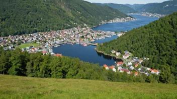 Et naturskjønt landskap av Tertnes, som viser dets naturlige skjønnhet og fasiliteter.