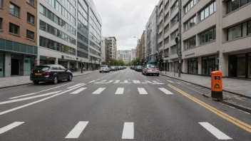 Et trafikksikkerhetsområde med tydelige skilter og veimerking.