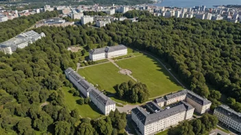 Frognersetras park i Oslo, med naturskjønne omgivelser og historiske bygninger