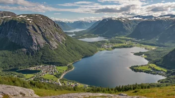 Et naturskjønt landskap av Verran kommune i Norge.