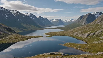 En storslagen utsikt over Saltfjellet fjellområdet i Norge.