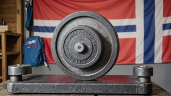 En vektskala med en 100kg vekt på.