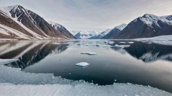 Et pittoreskt bilde av Isfjorden, som viser dens åndeløse naturskjønnhet og unike isformasjoner.