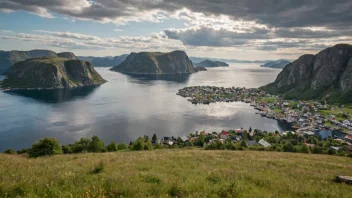 Et fredelig landskap av Femundsøya i Trondheimsfjorden, Norge