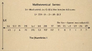 En matematisk serie med et tydelig startpunkt og en sekvens av tall.