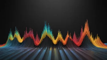 En visuell representasjon av en lydbølge i et 3D-rom, som viser kompleksiteten av lyd og resonans.