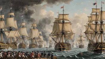 Slaget ved Trafalgar, et sjøslag utkjempet mellom den britiske marinen og de kombinerte flåtene til Frankrike og Spania under Napoleonskrigene.