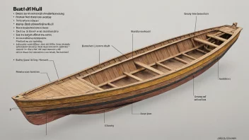 Et bilde av en båts skrog, som viser båtskroget og dets rolle i å gi støtte til fartøyet.