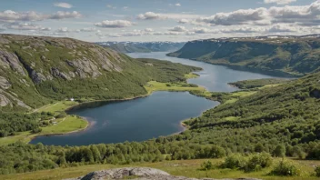 Et malerisk landskap av Balsnessund-området i Norge.