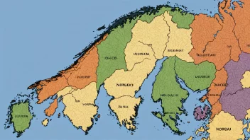 Et kart over Norge som viser forskjellene mellom fylkene.