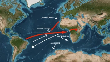 Golfstrømmen, en varm havstrøm i Atlanterhavet, har en stor innvirkning på det globale klimasystemet.