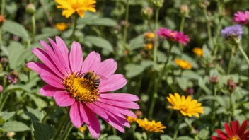 En vakker blomst i en hage