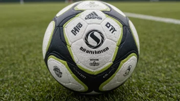 En matchball brukt i sport, med en teksturert overflate og et særlig design.