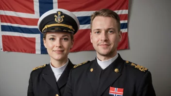 En sjøforsvarsprest i norsk sjøforsvarsuniform.