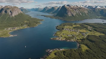 Panoramabilde av Vefsn kommune i Norge.