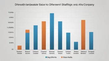 En graf som viser ulike bemanningsnivåer i en bedrift