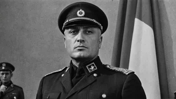 Benito Mussolini, italiensk politiker og fascistleder, i en formell uniform.