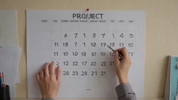 En person som starter et prosjekt, med en klokke og en kalender i bakgrunnen.