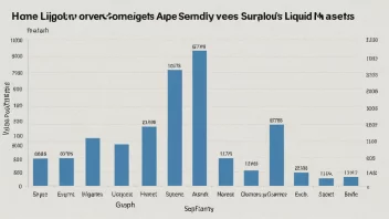 En finansiell graf som viser et selskaps likviditetsoverskudd.