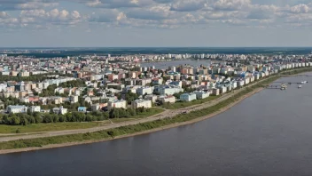 panoramabilde av byen Arkhangelsk i Russland