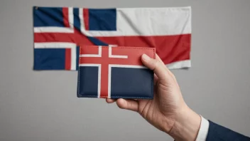 En person som holder en lommebok med et norsk flagg i bakgrunnen, som representerer begrepet formuesskatteplikt.