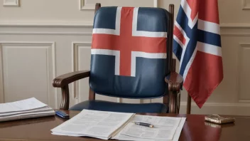 Et bilde av en statsministers stol, som symboliserer posisjonen til regjeringens leder i et land.