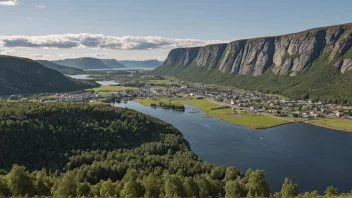 En panoramautsikt over Randaberg kommune i Norge.