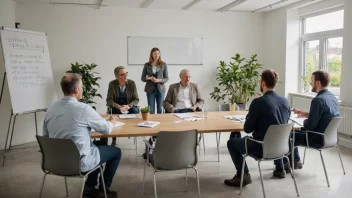 En gruppe gartnere i et møte, hvor de diskuterer nye metoder og teknikker.