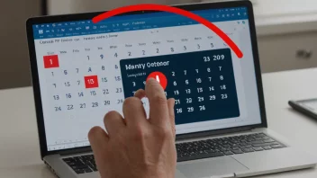 En person som skriver på en datamaskin med en kalender i bakgrunnen, med en rød sirkel rundt en dato i fremtiden.