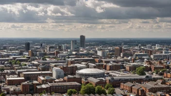 Et bybilde av Birmingham, England, som viser byens industrielle og kulturelle arv