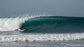 Ein person som surfer på ei bølge