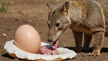 En illustrasjon som sammenligner levendefødsel og egglegging hos dyr.