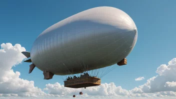 En aerostat som flyter i luften.