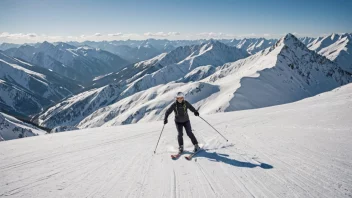 En person som nyter fjellskiløping i norske fjell.