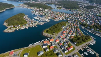 Flyfoto av Mariero, en bydel i Stavanger