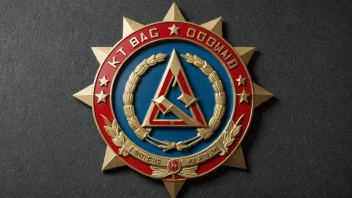 KGB-logoen, et symbol på Sovjetunionens sikkerhetstjeneste.