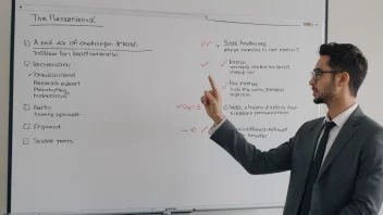 En person står foran en whiteboard og fremhever viktige punkter med en markør.