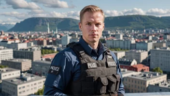 En norsk politibetjent i en spesialstyrkeuniform, som representerer antiterrorpolitiet.