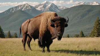 En bison i sitt naturlige habitat.