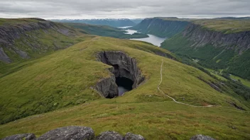 Et bilde av en kaven, en type landform, i norsk natur