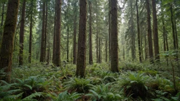 En skog med tett undervegetasjon og høye trær, hjem for mange arter.