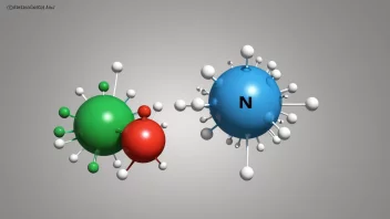 En 3D-illustrasjon av et positivt ladet natriumion og et negativt ladet kloridion.