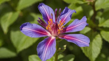 En vakker vækerøs i en hage, med en utydelig bakgrunn for å fremheve blomstens detaljer.